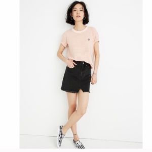 NWT MADEWELL RIGID A LINE LUNAR WASH DENIM SKIRT